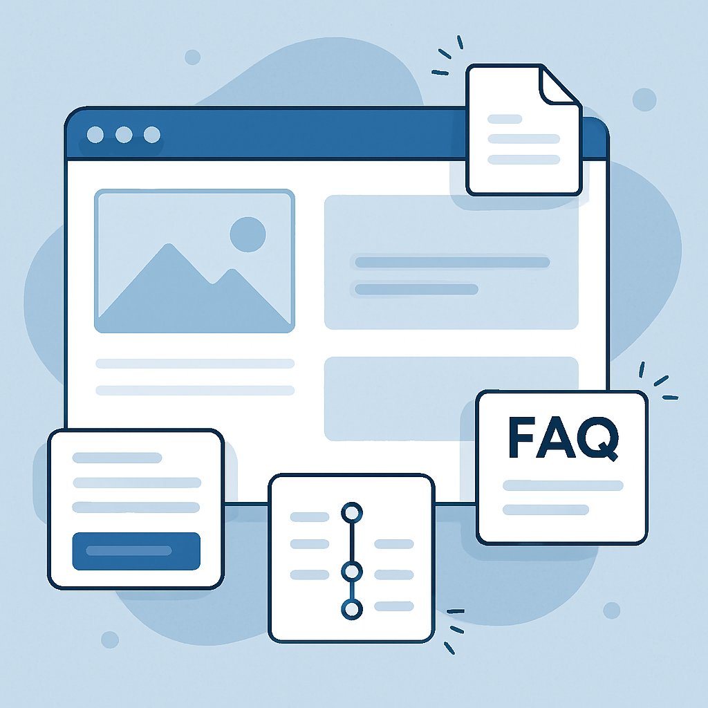 Microsite components snapping into place